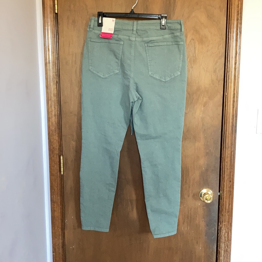 So high rise belted jegging green size 15 / 32 juniors - Picture 6 of 17